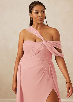 Christian Siriano Bridal for Azazie 1014 Bridesmaid Dresses Rosette A-Line Off the Shoulder Chiffon Dress image15