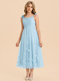 front Azazie Evelyn Junior Formal Dress
