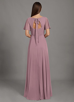 Azazie Kimber Final Sale Agave A-Line with Pockets Mesh Dress image3