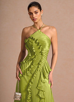 Hatsu Lemon Green Maxi Dress image5