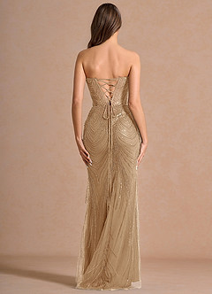 Vestido Champán Largo Acacia image3