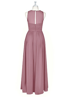 Azazie Nina Bridesmaid Dresses Vintage Mauve A-Line Pleated Chiffon Dress image7