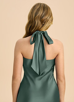 Azazie Chickie Junior Etui Plissee Stretch-Satin Kleid Seemoos image6