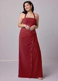 Barbie ♥ Azazie Bridesmaid Dresses Pomegranate Sheath Strapless Chiffon Convertible Dress image11