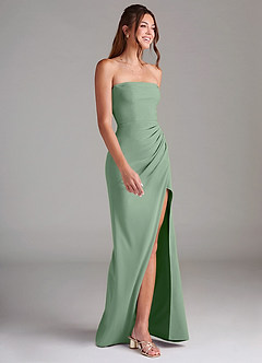 Azazie Leonis Bridesmaid Dresses Matcha Sheath Strapless Stretch Crepe Convertible Dress image6