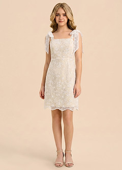 front Azazie Elodie Junior Formal Dress