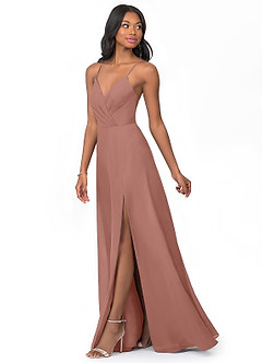 Azazie Everleigh Bridesmaid Dresses Cedar Rose A-Line Sweetheart Pleated Chiffon Dress image6