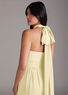 Azazie Lamara Jurken voor bruidsmeisjes Converteerbaar Jumpsuit van Chiffon Off the Shoulder Citroensorbet image11