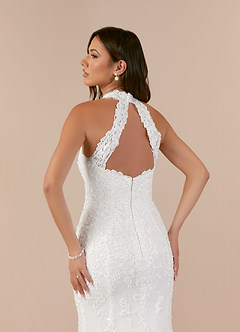 Azazie Eden Wedding Dresses Diamond White Mermaid Lace Dress image6
