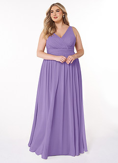Azazie Kora Bridesmaid Dresses Tahiti A-Line Pleated Chiffon Dress image10