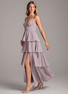 Azazie Alanna Bridesmaid Dresses Dusk A-Line Sweetheart Neckline Chiffon Dress image4