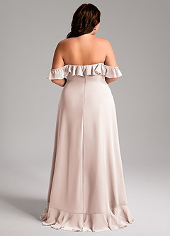 Azazie Lyra Robes de demoiselle d'honneur Robe Trapèze Convertible en Mousseline de soie Rose Pétale image12