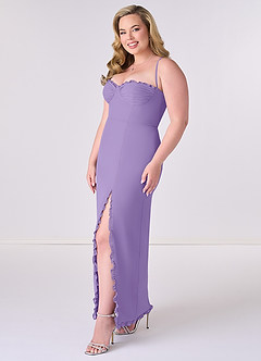 Barbie ♥ Azazie Vente Finale Robe Fourreau en Mousseline de soie Corset Tahiti image9