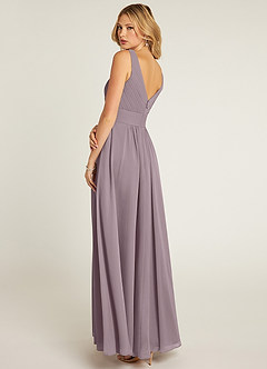 Azazie Pierrette Bridesmaid Dresses Dusk A-Line Pleated Chiffon Dress image4