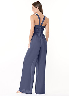 Azazie Berdie Jurken voor bruidsmeisjes Jumpsuit van Chiffon Houder Stormachtig image4