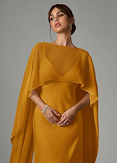 Azazie Stefania Vestidos de damas de honor Vestido de Caramelo de Satén Elástico de Corte en A image5