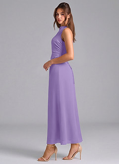 Azazie Evadne Brautjungfernkleider Etui Plissee Chiffon Kleid Tahiti image5