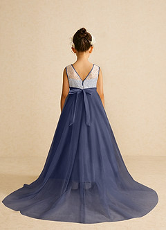 Azazie Tay Flower Girl Dresses Stormy A-Line Sequins Tulle Dress image2