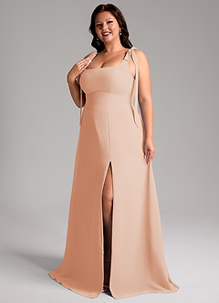 Azazie Debra Bridesmaid Dresses English Rose A-Line with Pockets Chiffon Convertible Dress image11