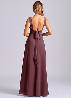 Azazie Beatrice Bridesmaid Dresses Sangria A-Line Sweetheart Neckline Chiffon Dress image2