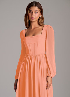 Azazie Maree Bridesmaid Dresses Sunset A-Line Corset Chiffon Dress image7