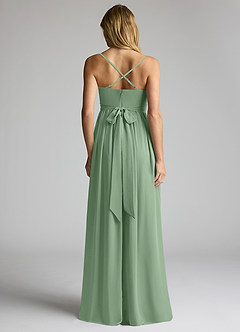 Azazie Llana Maternity Bridesmaid Dresses A-Line Chiffon Floor-Length Dress image4