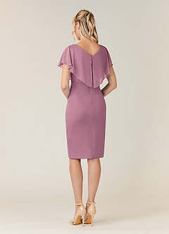 Azazie Waverly Mother of the Bride Dresses Vintage Mauve Sheath Pleated Mesh Dress image4