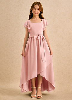 Azazie Milly Girls Formal Flower Girl Klänningar Klä A-Line i Chiffong Plisserad image5