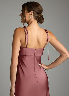 Azazie Ellia Brudtärnklänningar Klä av Tubklänning i Stretch Satin Rosett Ametist image6