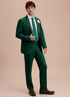 front Ethan Emerald Refined Weave Suit