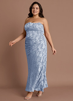 Vestido Azul Pálido Largo Ezrena image9