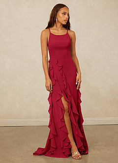 Christian Siriano Bridal for Azazie 1006 Bridesmaid Dresses Scarlet Mermaid Ruched Chiffon Dress image1