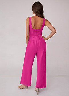 Barbie ♥ Azazie Bridesmaid Dresses Barbie Pink Chiffon Jumpsuit image2
