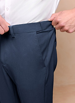 front James Dark Navy Structured Stretch Suit