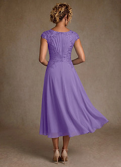 Azazie Crista Mother of the Bride Dresses Tahiti A-Line Lace Chiffon Dress image2