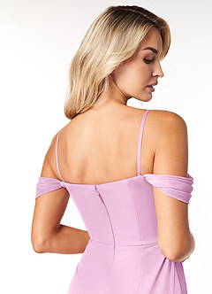 Azazie Tessa Brautjungfernkleider Wandelbar Etui Schulterfreier Schatz Gittergewebe Kleid Bonbonrosa image7