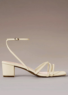 front Cross Strips Block Heel Sandals