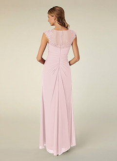 Azazie Libby Kleider für die Brautmutter A-Linie Schaufel Pailletten Chiffon Kleid Zartrosa image2