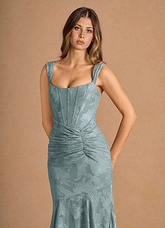 Maxi jurk Tiana Poederblauw image4