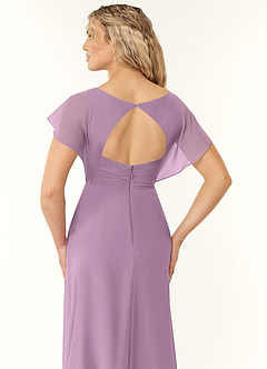 Azazie Rylee Bridesmaid Dresses Wisteria A-Line Pleated Chiffon Dress image2