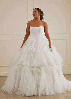 Christian Siriano Bridal for Azazie 2008 Wedding Dresses Diamond White Ball-Gown Sequins Tulle Dress image16