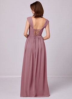 Barbie ♥ Azazie Bridesmaid Dresses Vintage Mauve A-Line Corset Chiffon Dress image6
