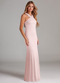 Azazie Doretta Abiti da Damigella Abito Sirena in Chiffon Plissettato Rosa Rossore image11
