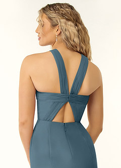 Azazie Rue Bridesmaid Dresses Twilight A-Line Halter Chiffon Dress image3