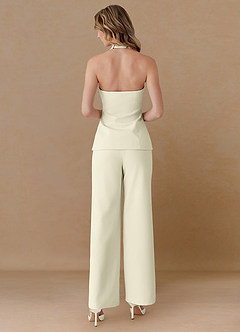 front Liora Marfil Chaleco a medida de tejido refinado