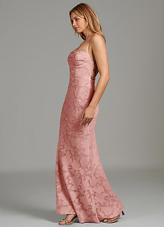 Azazie Ola Bridesmaid Dresses Rosette Mermaid Corset Floral Burnout Dress image5
