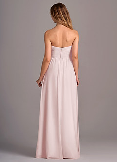 Azazie Joni Bridesmaid Dresses Blushing Pink A-Line Strapless Chiffon Convertible Dress image5