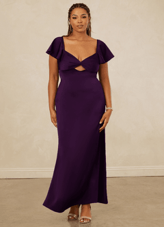 Christian Siriano Bridal for Azazie 1005 Bridesmaid Dresses Grape Sheath Sweetheart Neckline Stretch Satin Dress image12