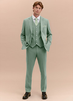 front William Dusty Sage 3-delad kostym