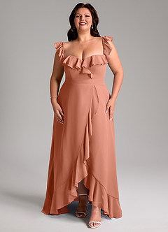 Azazie Lyra Bridesmaid Dresses MAI TAI A-Line Chiffon Convertible Dress image15
